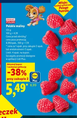 Maliny polskie promocja w Lidl