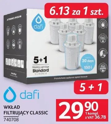 Wkład filtrujący CLASSIC dafi 5+1 promocja w Selgros