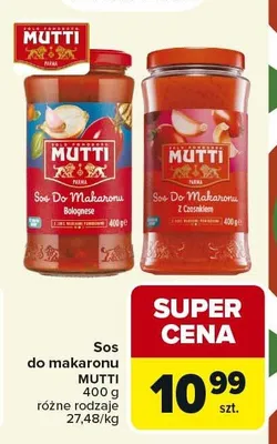 Sos do makaronu Bolognese MUTTI promocja w Carrefour Market