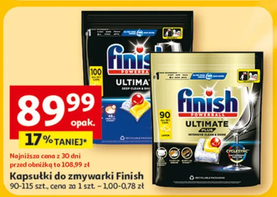 Kapsułki do zmywarki Finish promocja w Auchan