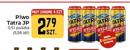 Piwo Tatra Jasne Pełne promocja w Społem Częstochowa