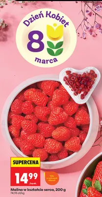 Malina w kształcie serca promocja w Biedronka