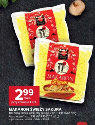 Makaron świeży sakura promocja w Stokrotka
