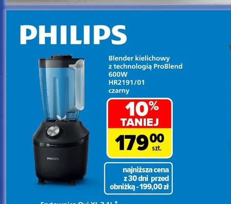 Blender kielichowy z technologią ProBlend HR2191/01 Philips promocja w Carrefour