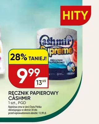 Ręcznik papierowy Cashmir Supreme promocja w Chata Polska