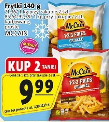 Frytki 140g 1/2 fries original, carbonara, proste promocja w Prim Market