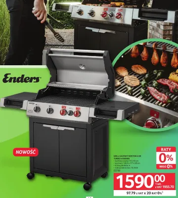 Grill gazowy Boston 4 KR Turbo II Enders promocja w Selgros