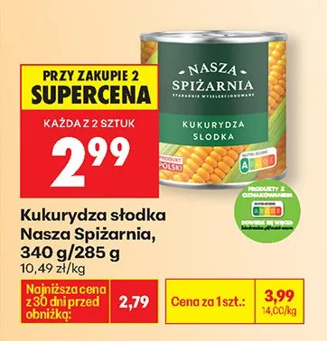 Kukurydza słodka promocja w Biedronka
