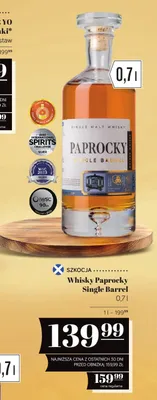 Whisky Paprocky Single Barrel promocja w POLOmarket