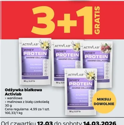 Odżywka białkowa waniliowa z białą czekoladą Activlab promocja w Netto