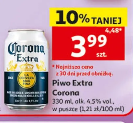 Piwo Extra Corona promocja w Auchan