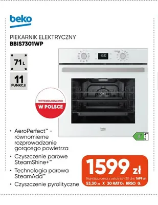Piekarnik elektryczny BBIS7301WP Beko promocja w Max Elektro