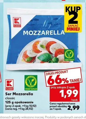 Ser Mozzarella classic K-Classic promocja w Kaufland