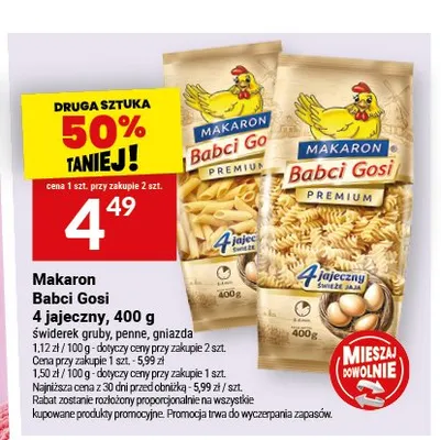 Makaron Babci Gosi świderek gruby promocja w Twój Market