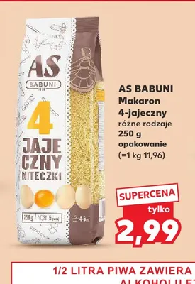 Makaron 4-jajeczny As Babuni promocja w Kaufland