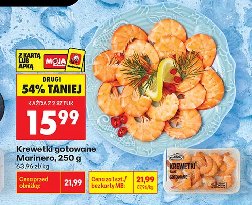 Krewetki gotowane Marinero promocja w Biedronka