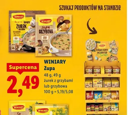Zupa instant - grzybowa promocja w Lidl