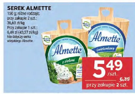 Serek Almette promocja w Stokrotka