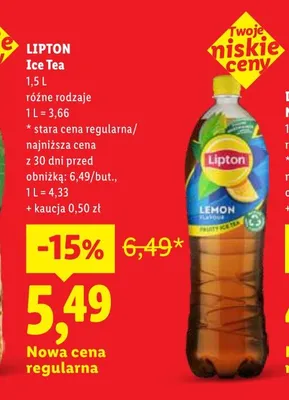Napój herbaciany Lipton Ice Tea promocja w Lidl