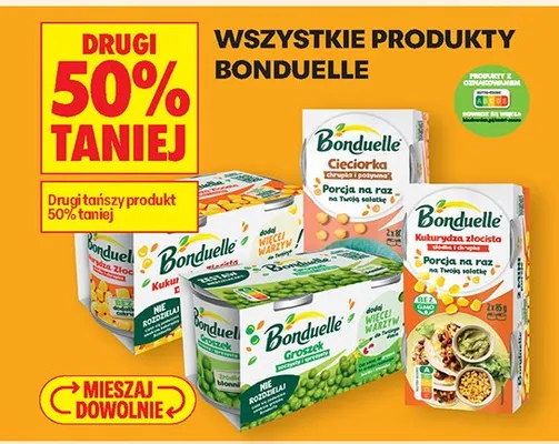 Wszystkie produkty Bonduelle DRUGI -50% promocja w Biedronka