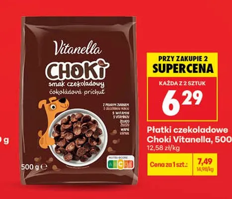 Płatki czekoladowe Choki Vitanella promocja w Biedronka
