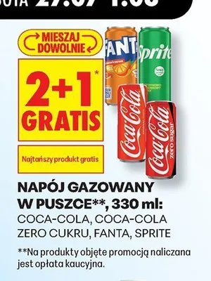 Napój gazowany Sprite puszka promocja w Biedronka