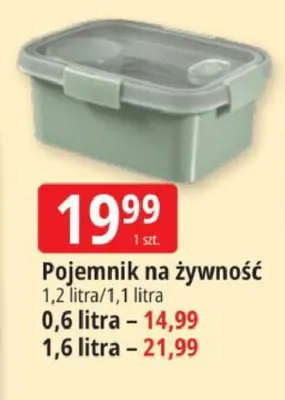Pojemnik na żywność 1,2litra/1,1litra promocja w Leclerc