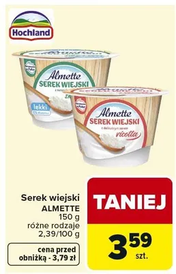 Serek wiejski Almette promocja w Carrefour