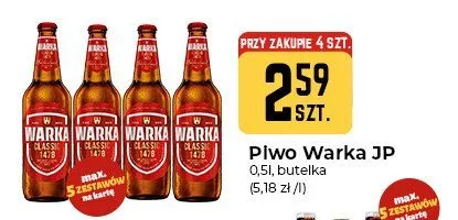 Piwo Warka Classic promocja w Społem Częstochowa