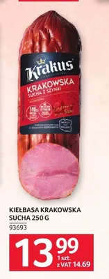 Kiełbasa krakowska sucha Krakus promocja w Selgros