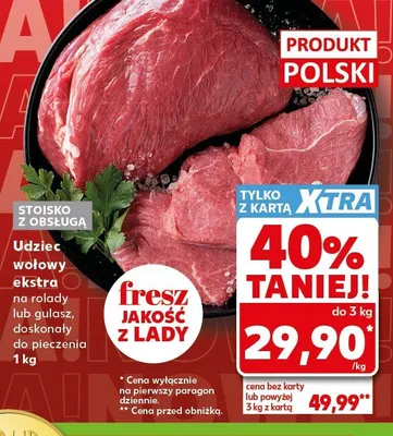 Udziec wołowy ekstra promocja w Kaufland
