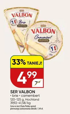 Ser pleśniowy Valbon brie promocja w Chata Polska