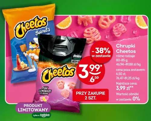 Chrupki Cheetos Spirals promocja w Żabka