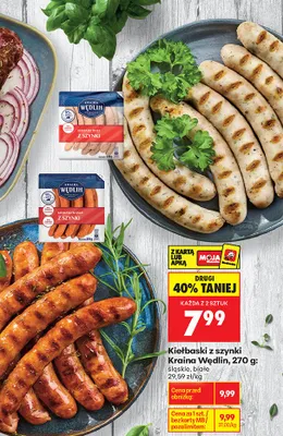 Kiełbaski z szynki śląskie Kraina Wędlin promocja w Biedronka