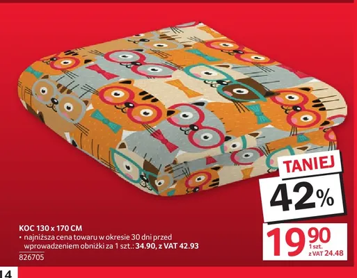 Koc 130x170 cm promocja w Selgros