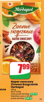 Napar owocowy Zimowe Rozgrzanie Herbapol promocja w Dino