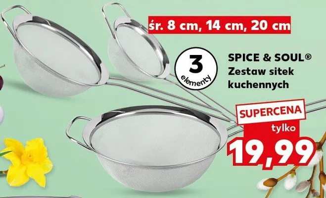 Zestaw sitek kuchennych 3 szt. promocja w Kaufland
