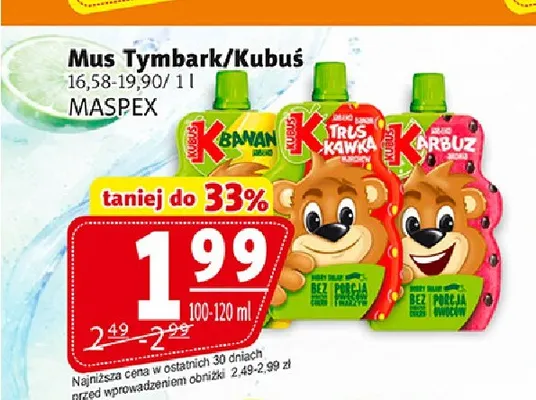 Mus Tymbark Kubuś promocja w Prim Market