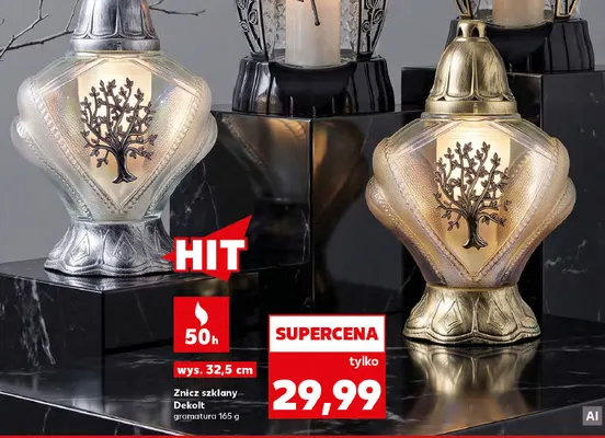 Znicz szklany Dekolt promocja w Kaufland