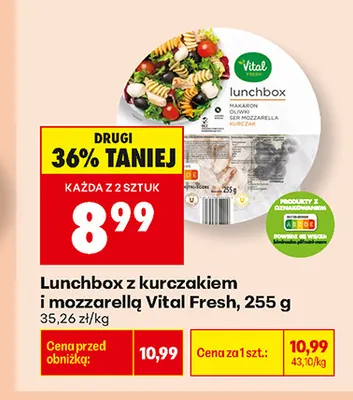 Lunchbox z kurczakiem i mozzarellą Vital Fresh promocja w Biedronka