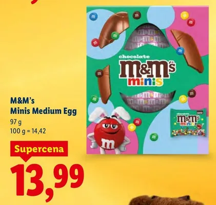 Draże czekoladowe Minis Medium Egg promocja w Lidl
