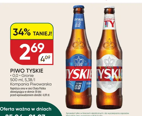 Piwo Tyskie Gronie promocja w Chata Polska