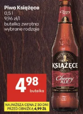 Piwo butelka zwrotna wybrane rodzaje promocja w Delikatesy Centrum