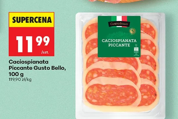Wędliny Caciospianata Piccante promocja w Biedronka