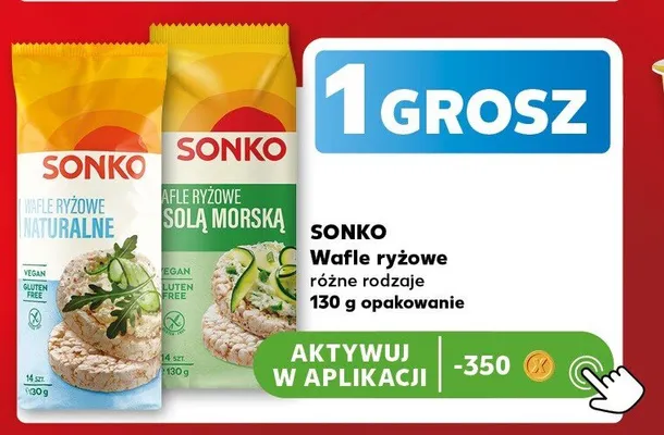 Wafle ryżowe naturalne Sonko promocja w Kaufland