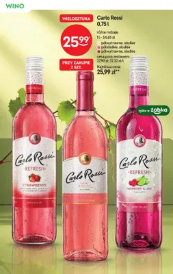 Wino różowe Carlo Rossi Pink Moscato promocja w Żabka