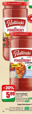 Sos pomidorowy ze śmietanką Pudliszki promocja w Dino