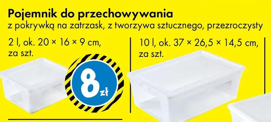 Pojemnik do przechowywania 10 l, ok. 37 × 26,5 × 14,5 cm promocja w Tedi