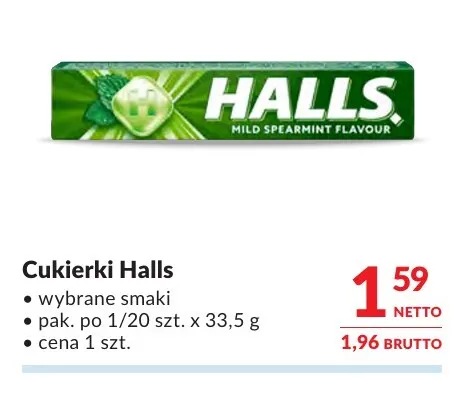 Cukierki Halls promocja w Makro