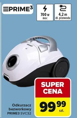 Odkurzacz bezworkowy PRIME3 SVC32 promocja w Carrefour